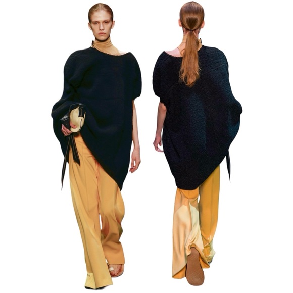 CÉLINE BLACK WOOL TWEED COCOON QUILTED DRESS SIZE 38 BY PHOEBE PHILO - Picture 2 of 11